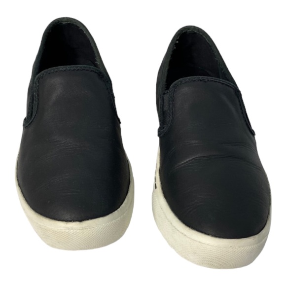 Sorel Campsneak Black Leather Casual Sneakers Slip-on Shoes 8 - Picture 2 of 9